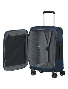 Maleta de Cabina Samsonite Vaycay Spinner Expansible 55cm/ 55x35x25cm/ 4 Ruedas/ Azul Marino