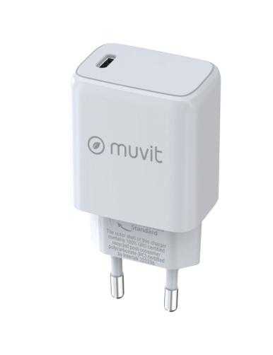 Cargador de Pared Muvit For Change MCACC0012/ 1xUSB Tipo-C/ 20W