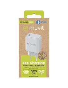 Cargador de Pared Muvit For Change MCACC0014/ 1xUSB Tipo-C/ 30W