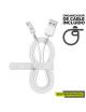 Cable USB 2.0 Tipo-C Muvit For Change MCUSC0003/ USB Tipo-C Macho - USB Macho/ Hasta 27W/ 1.2m/ Blanco