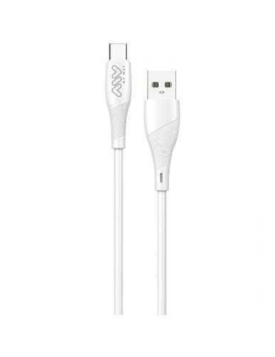 Cable USB 2.0 Tipo-C Myway MWUSC0019/ USB Macho - USB Tipo-C Macho/ 1m/ Blanco