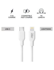 Cable USB 2.0 Tipo-C Lightning Myway MWUSC0023/ USB Tipo-C Macho - Lightning Macho/ 1m/ Blanco