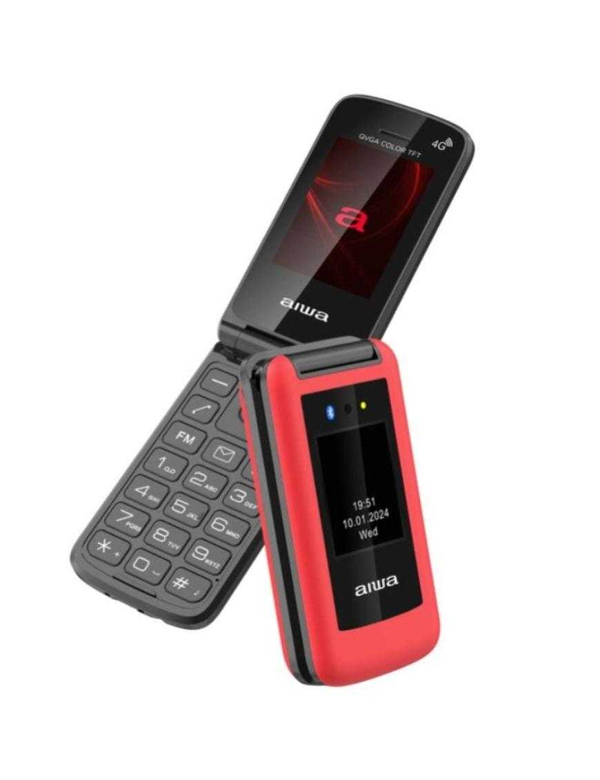 Teléfono Móvil Aiwa FP-30-4G RD para Personas Mayores/ Rojo