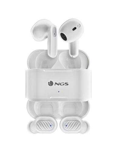 Auriculares Bluetooth NGS Ártica Duo con estuche de carga/ Autonomía 5h/ Blancos