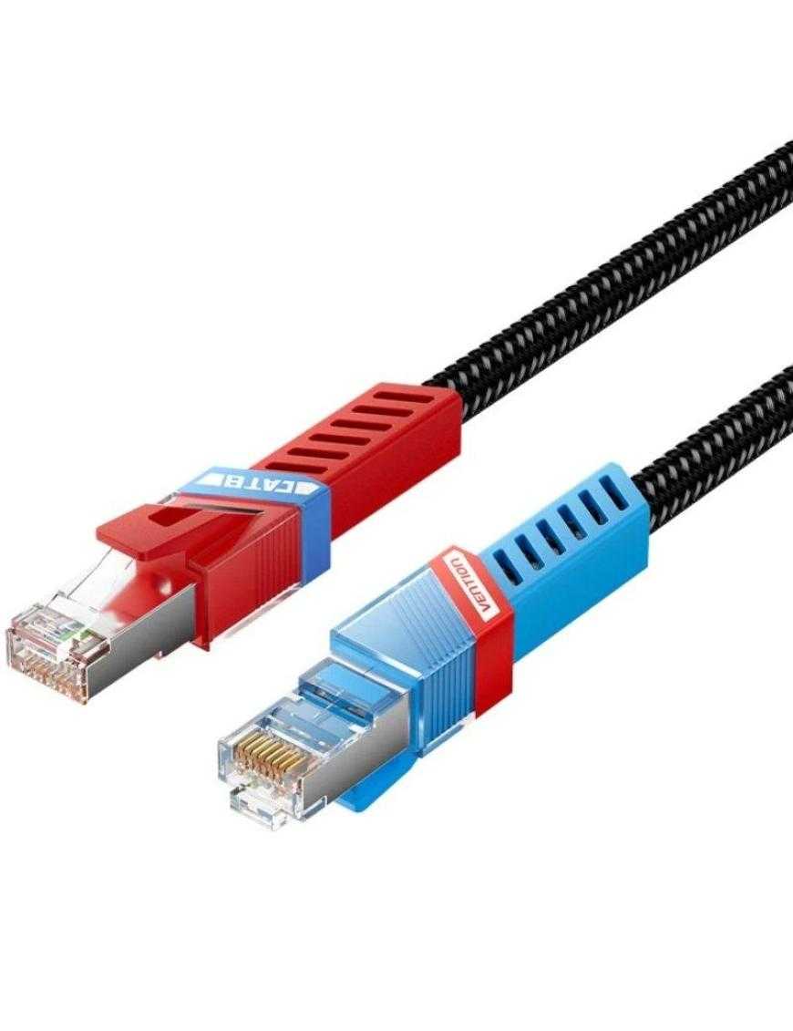 Cable de Red RJ45 SFTP Vention IKJBD Cat.8/ Gaming/ 50cm/ Negro