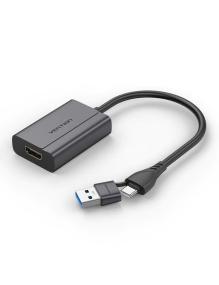 Adaptador Vention ACYHB/ USB Tipo-C Macho/ USB Macho - HDMI Hembra