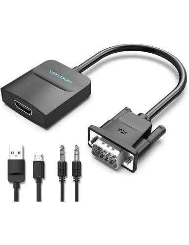 Cable Conversor Vention ACNBD/ VGA Macho - HDMI Hembra/ 50cm/ Negro