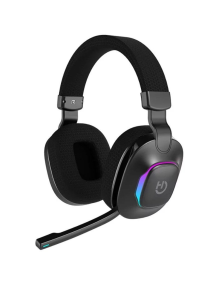 Auriculares Gaming con Micrófono Hiditec Vortex ARGB/ Jack 3.5/ Bluetooth/ Negros