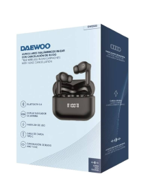 Auriculares Bluetooth Daewoo DW2022 con estuche de carga/ Autonomía 5h/ Negros