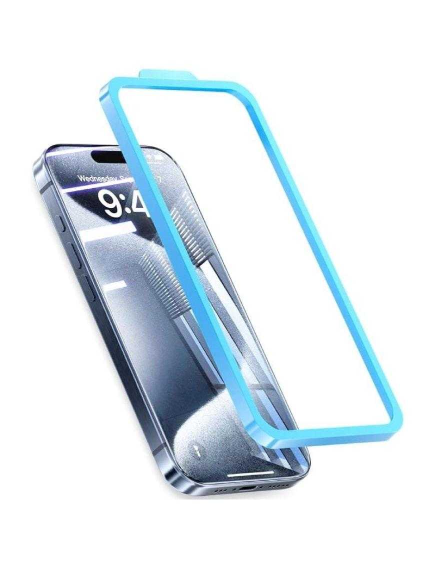 Protector de Pantalla de Cristal Templado Vention KUMTCA-10 para iPhone 15 + Herramienta de Instalación