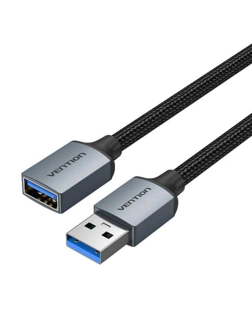 Cable Alargador USB 3.0 Vention CBLHF/ USB Macho - USB Hembra/ 5Gbps/ 1m/ Gris
