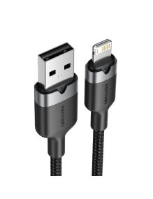 Cable USB Lightning Vention LANBF/ USB Macho - Lightning Macho/ 480Mbps/ 1m/ Negro