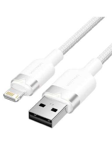 Cable USB Lightning Vention LANWF/ USB Macho - Lightning Macho/ 480Mbps/ 1m/ Blanco