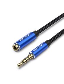 Cable Estéreo Vention BHCLD/ Jack 3.5 Macho - Jack 3.5 Hembra/ 50cm/ Azul
