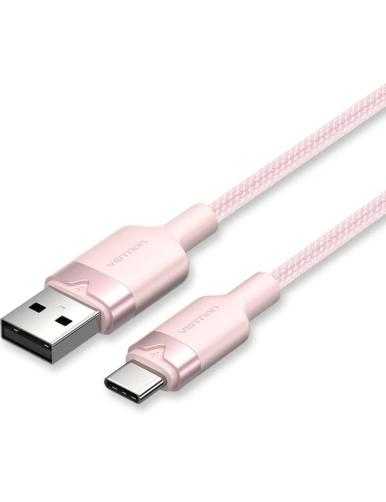 Cable USB 2.0 Tipo-C Vention CTNPH/ USB Tipo-C Macho - USB Macho/ Hasta 60W/ 480Mbps/ 2m/ Rosa