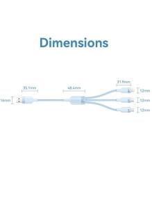 Cable USB 2.0 Lightning Vention CTPLG/ USB Macho/ USB Tipo-C Macho - MicroUSB Macho - Lightning Macho/ 1.5m/ Azul