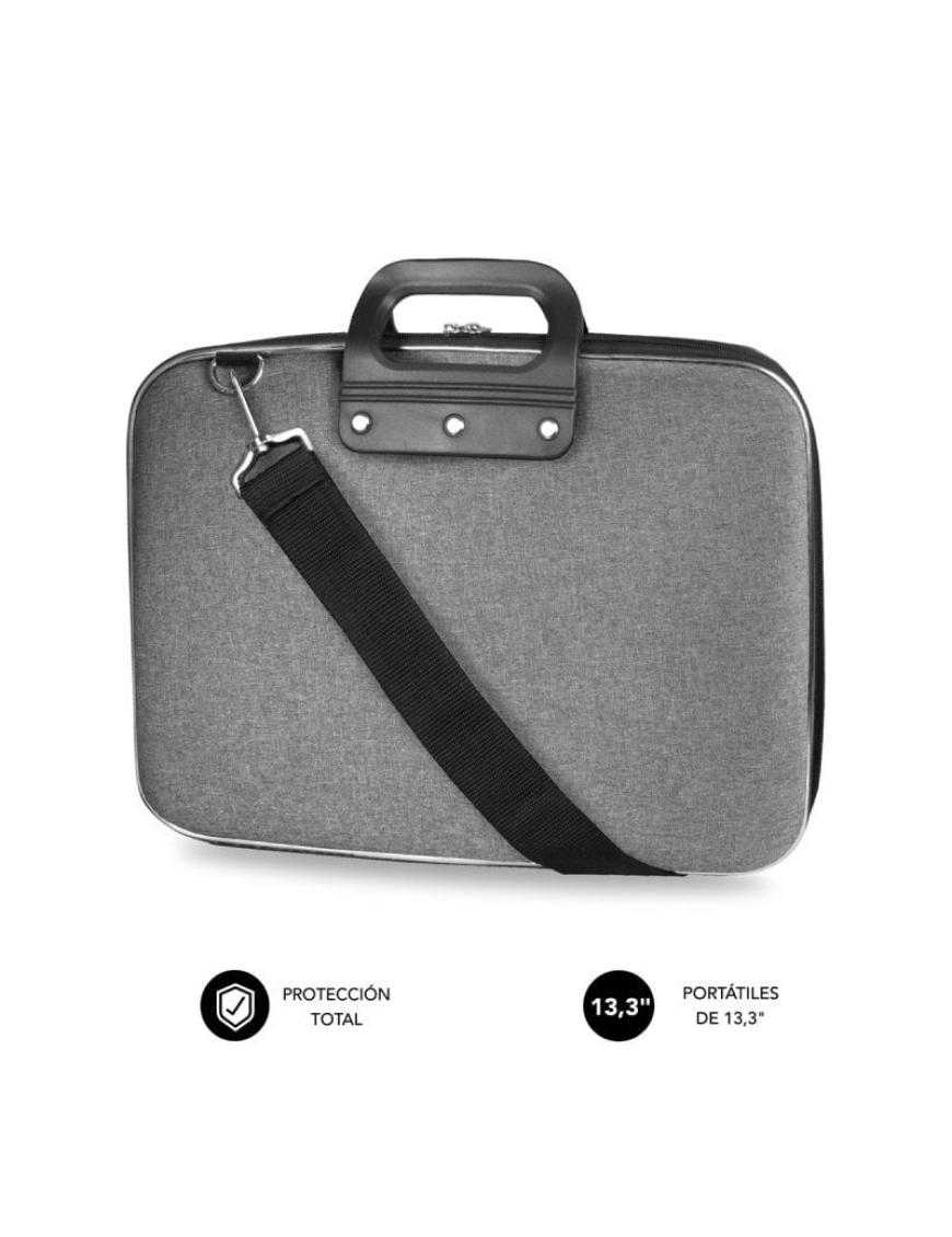 Maletín Subblim EVA Laptop Bag PL para Portátiles hasta 13.3'/ Cinta para Trolley/ Gris