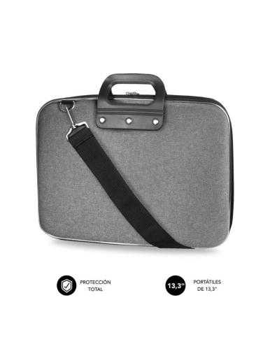 Maletín Subblim EVA Laptop Bag PL para Portátiles hasta 13.3'/ Cinta para Trolley/ Gris