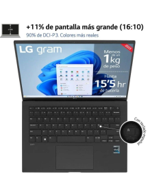 Portátil LG Gram 14Z90R-V.AP55B Intel Core i5-1340P/ 16GB/ 512GB SSD/ 14'/ Win11 Pro