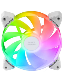 Pack 3 Ventiladores Invertidos Mars Gaming MF-3AR/ 12cm/ ARGB/ Blanco