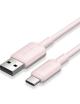 Cable USB 2.0 Tipo-C Vention CTQPH/ USB Tipo-C Macho - USB Macho/ Hasta 60W/ 480Mbps/ 2m/ Rosa