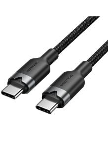 Cable USB 2.0 Tipo-C 3A Vention TRDBF/ USB Tipo-C Macho - USB Tipo-C Macho/ Hasta 60W/ 480Mbps/ 1m/ Negro