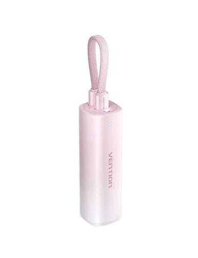 Powerbank 5000mAh Vention FHWR0/ 20W/ Wireless/ Rosa