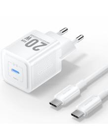 Cargador Gan de Pared Vention TZ-FEPW0-EU-01/ 1xUSB Tipo-C + Cable USB Tipo-C/ 20W