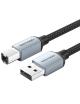 Cable USB 2.0 Impresora Vention CTTHF/ USB Tipo-B Macho - USB Macho/ 480Mbps/ 1m/ Gris