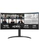 Monitor Profesional Ultrapanorámico Curvo LG 34WR55QK-B 34'/ WQHD/ Regulable en altura/ Negro