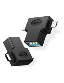 Adaptador USB 3.0 Vention CDIB0/ USB Tipo-C Macho - MicroUSB Macho