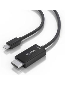 Cable Conversor Aisens A125-0886/ Mini DisplayPort Macho - HDMI Macho/ 1m/ Negro