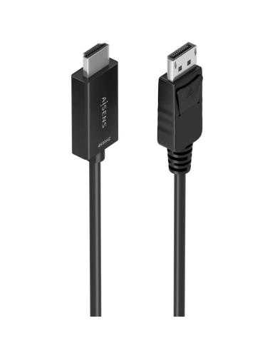 Cable Conversor Aisens A125-0894/ Displayport Macho - HDMI Macho/ 2m/ Negro