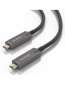 Cable USB 3.1 Tipo-C Aisens A157-0883/ USB Tipo-C Macho - USB Tipo-C Macho/ Hasta 60W/ 10Gbps/ 15m/ Negro