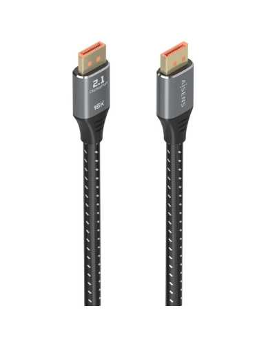 Cable DisplayPort 2.1 16K Aisens A158-0903/ DisplayPort Macho - DisplayPort Macho/ 80Gbps/ 2m/ Negro