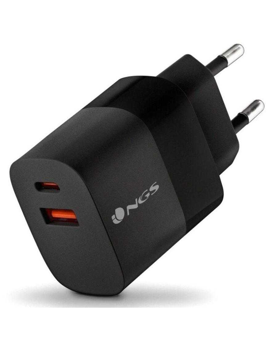 Cargador de Pared NGS Bud/ 1xUSB Tipo-C/ 1xUSB/ 33W