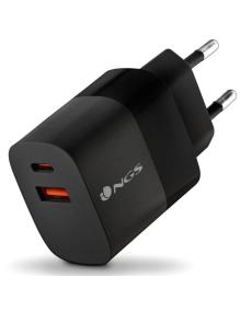 Cargador de Pared NGS Bud/ 1xUSB Tipo-C/ 1xUSB/ 45W