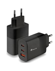 Cargador de Pared NGS Bud/ 2xUSB Tipo-C/ 1xUSB/ 65W