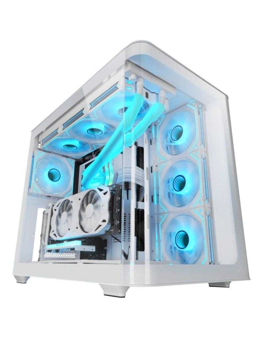 Caja Gaming Semitorre Mars Gaming MC-FUSION/ Blanca