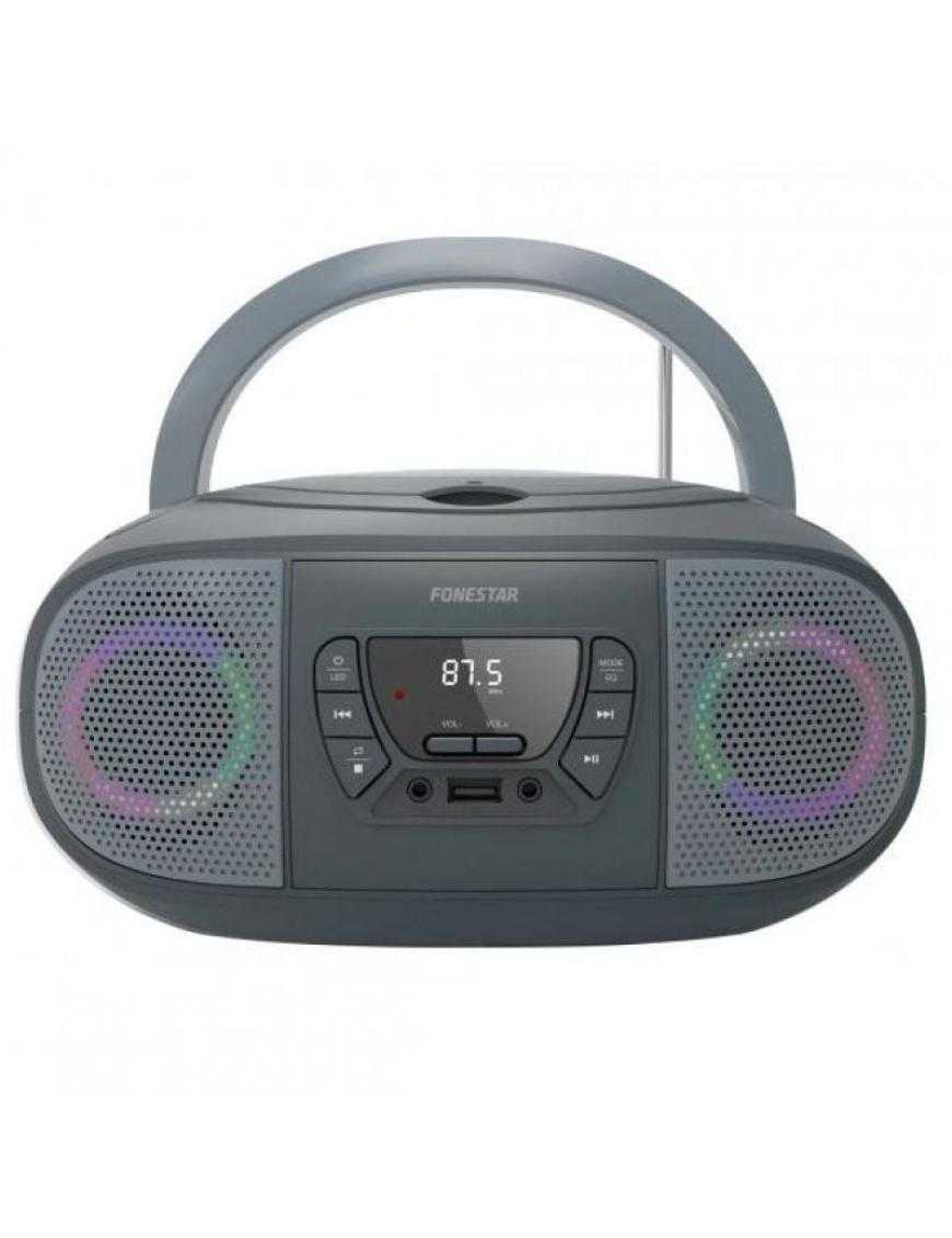 Radio CD Fonestar BOOM-GO-G/ 13W/ Gris