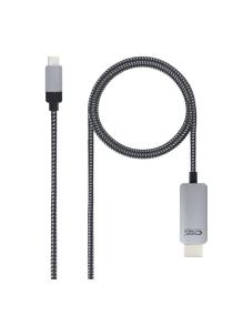 Cable Conversor Nanocable 10.15.5103/ USB Tipo-C Macho - HDMI Macho/ 3m/ Negro