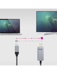 Cable Conversor Nanocable 10.15.5103/ USB Tipo-C Macho - HDMI Macho/ 3m/ Negro