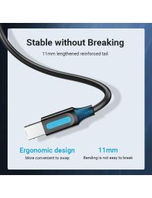 Cable USB 2.0 Impresora Vention COQBH/ USB Tipo-B Macho - USB Macho/ 480Mbps/ 2m/ Negro