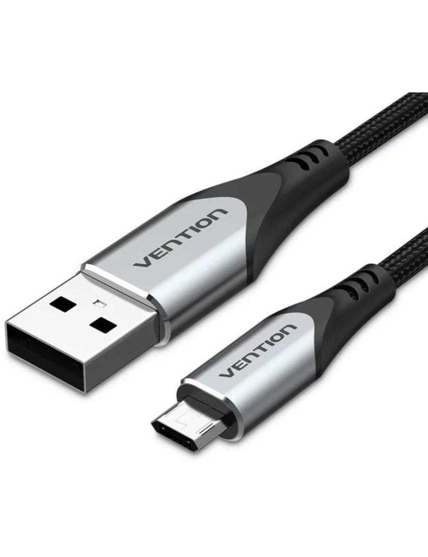 Cable USB 2.0 Vention COCHI/ USB Macho - MicroUSB Macho/ 480Mbps/ 3m/ Negro