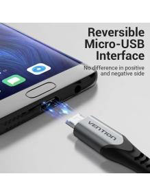 Cable USB 2.0 Vention COCHI/ USB Macho - MicroUSB Macho/ 480Mbps/ 3m/ Negro