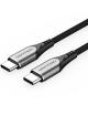 Cable USB 2.0 Tipo-C Vention TADHG/ USB Tipo-C Macho - USB Tipo-C Macho/ Hasta 60W/ 480Mbps/ 1m/ Gris
