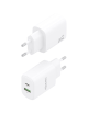 Cargador de Pared Aisens A110-0909/ 1xUSB Tipo-C/ 1x USB/ 20W/ Blanco
