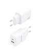 Cargador de Pared Aisens A110-0911/ 1xUSB Tipo-C/ 1x USB/ 25W/ Blanco