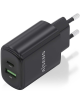Cargador de Pared Aisens A110-0912/ 1xUSB Tipo-C/ 1x USB/ 25W/ Negro