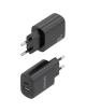 Cargador de Pared Aisens A110-0912/ 1xUSB Tipo-C/ 1x USB/ 25W/ Negro
